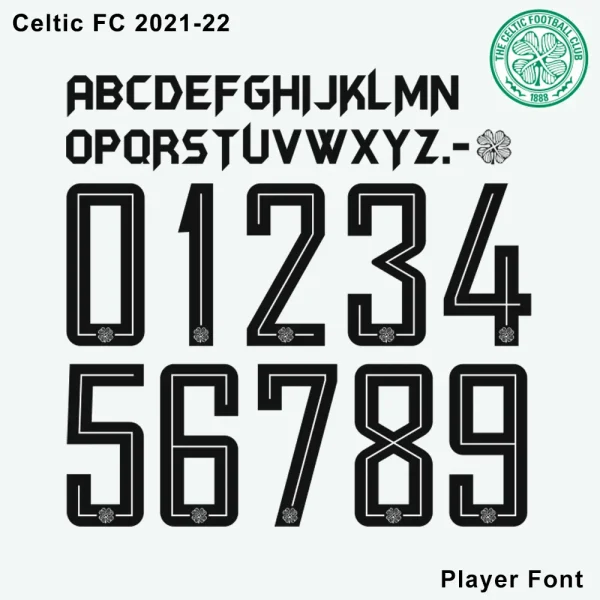 Celtic FC 2022 Kit Font