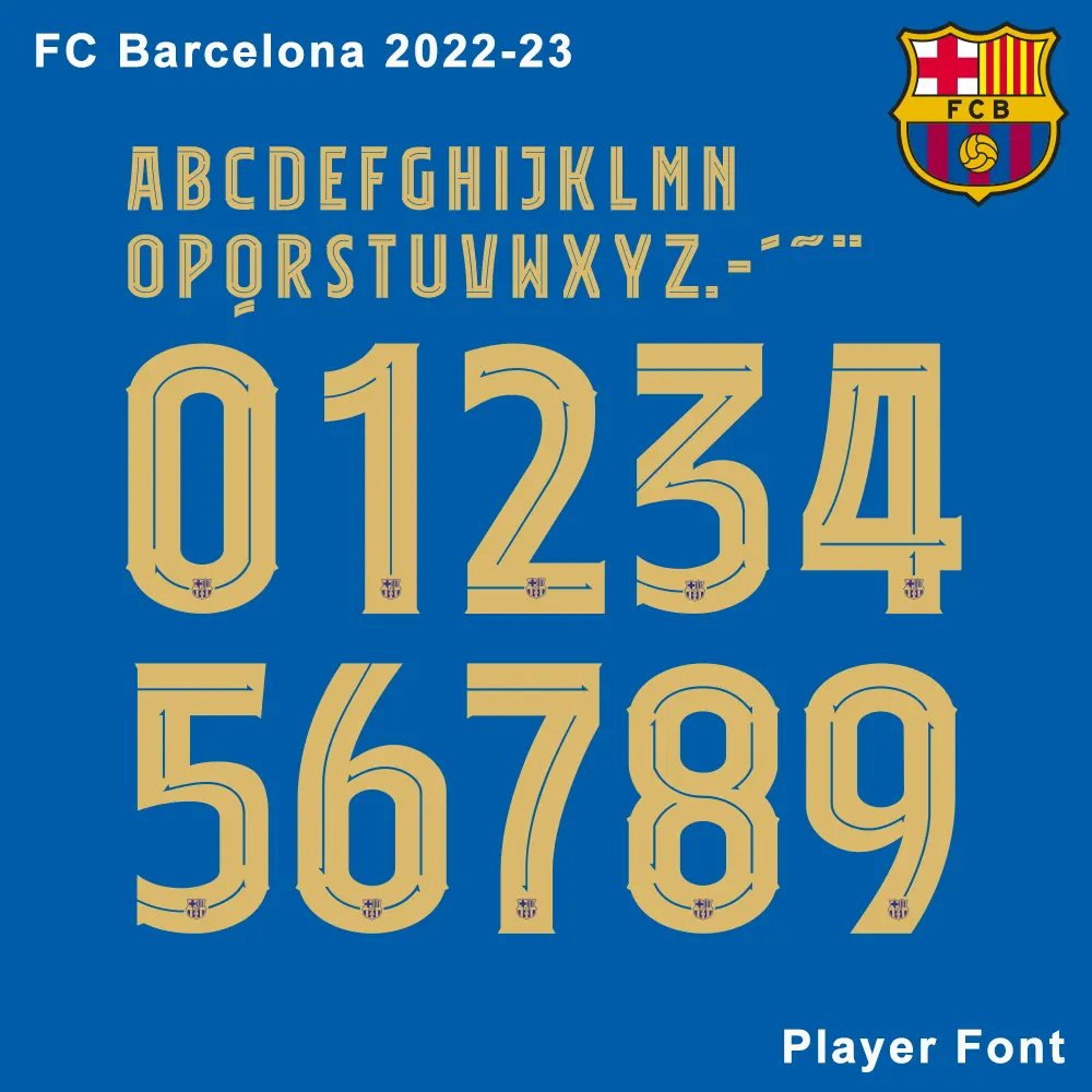 FC Barcelona 2022-23 Font – Player Font