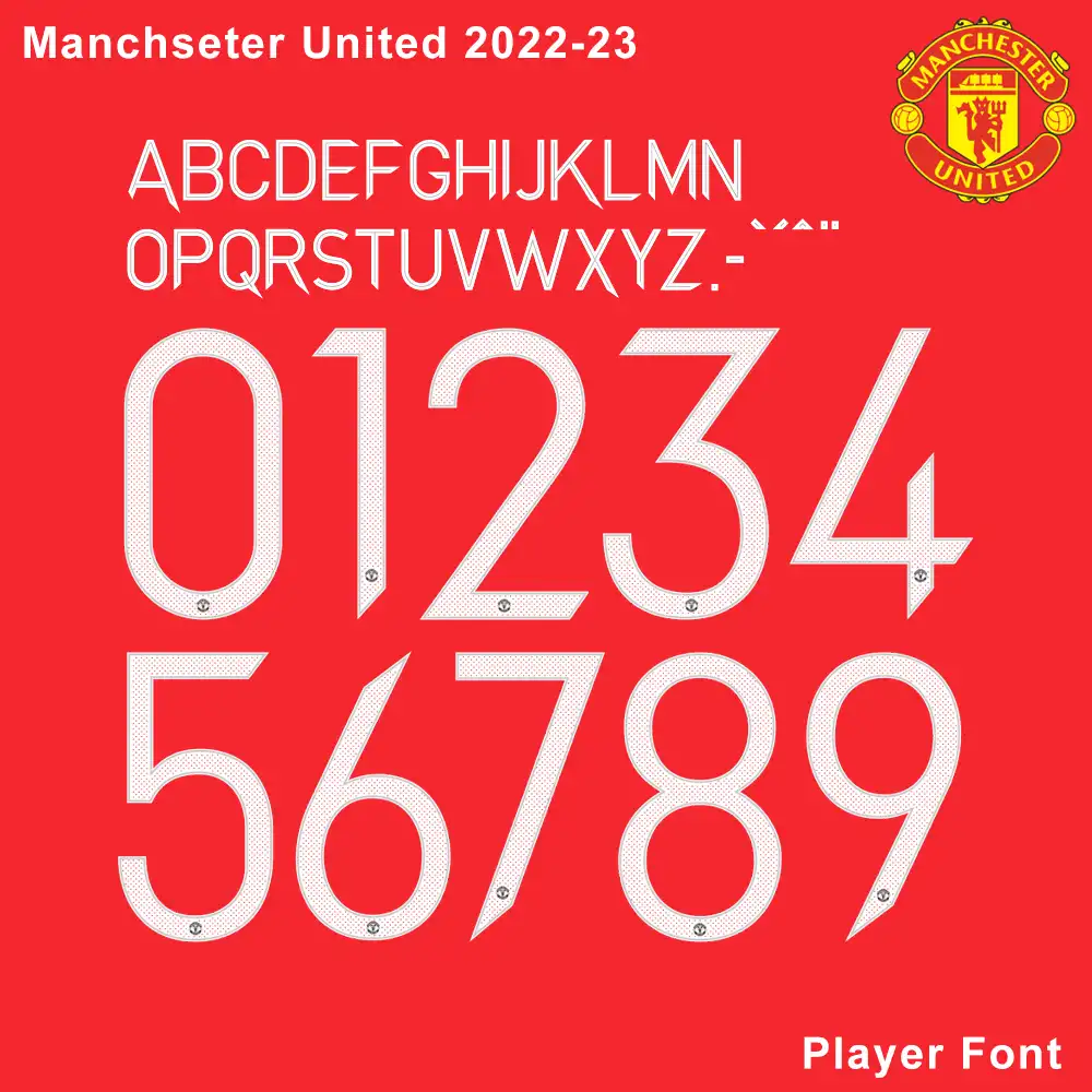 Manchester United 202223 Font Player Font