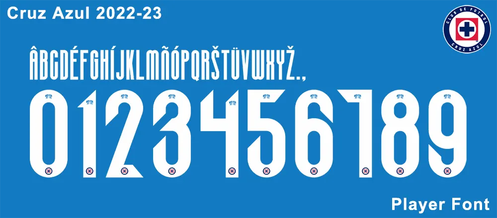 Cruz Azul 2022 Font - Player Font