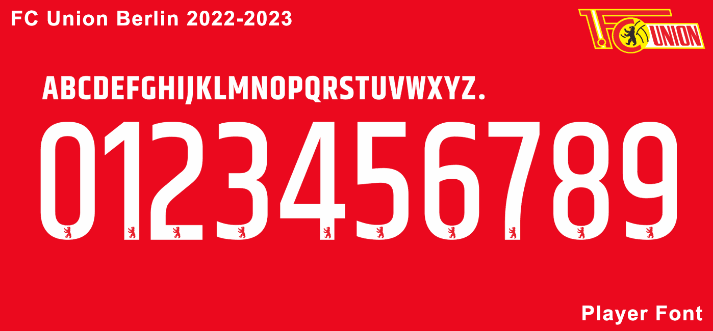FC Union Berlin 2022-2023 Font - Player Font