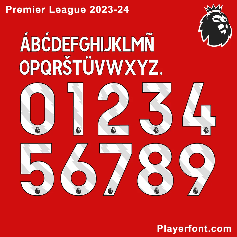 New Premier League 2024 Font Vector Download Player Font