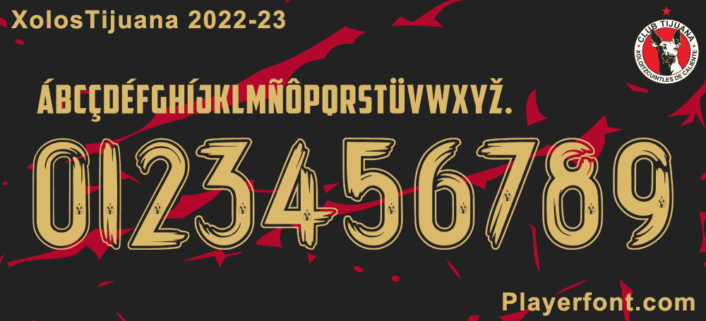 Xolos Tijuana 2022-23 Font