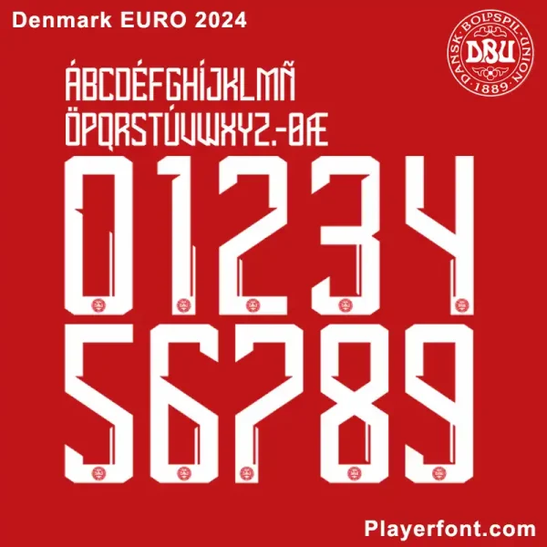 Denmark EURO 2024 Font Download Player Font