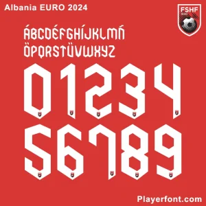 Albania EURO 2024 Kit Font