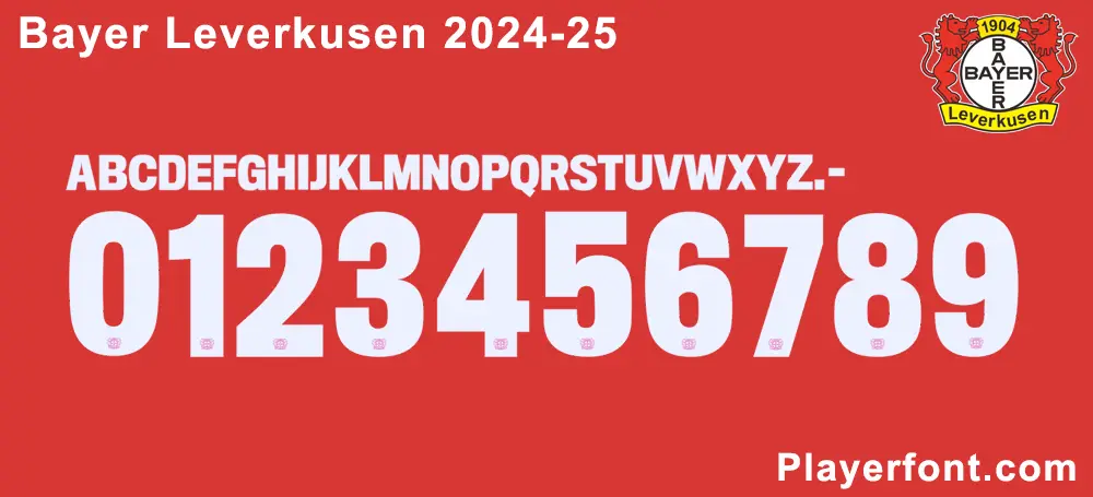 Bayer Leverkusen 2024-2025 Kit Font