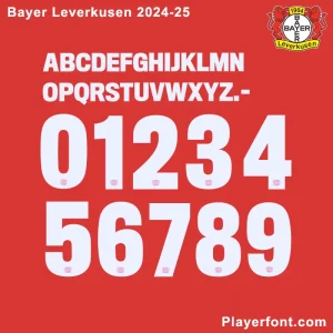 Bayer Leverkusen 2024-25 Font
