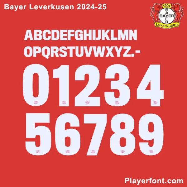 Bayer Leverkusen 2024-25 Font