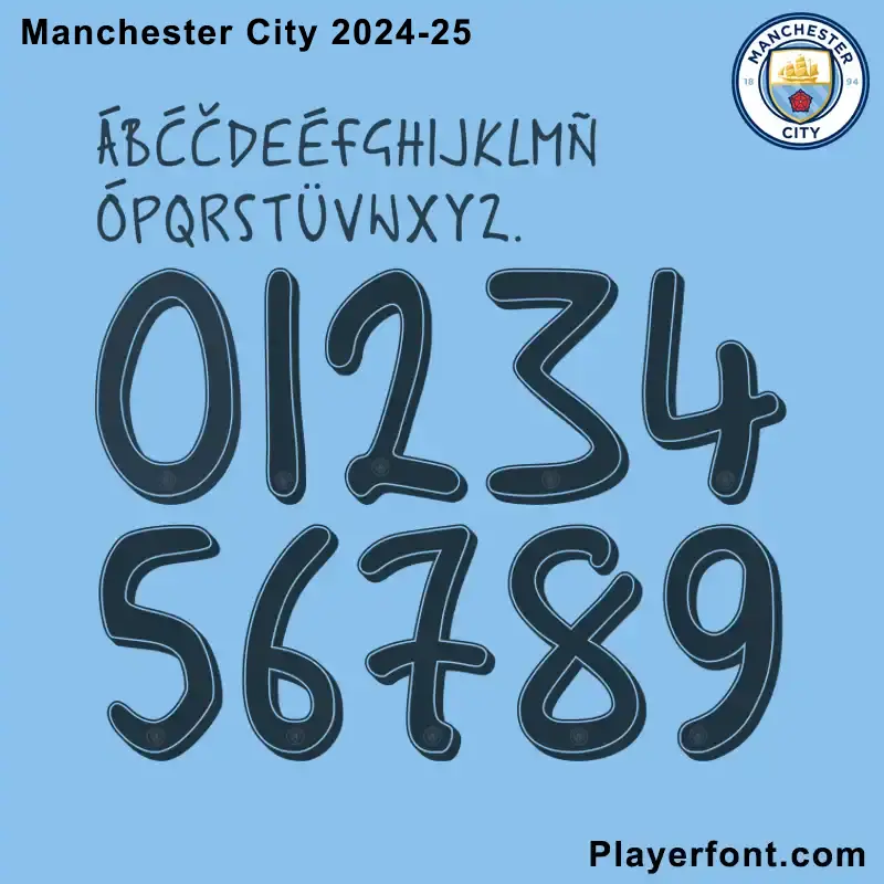 Manchester City 2024-2025 Font