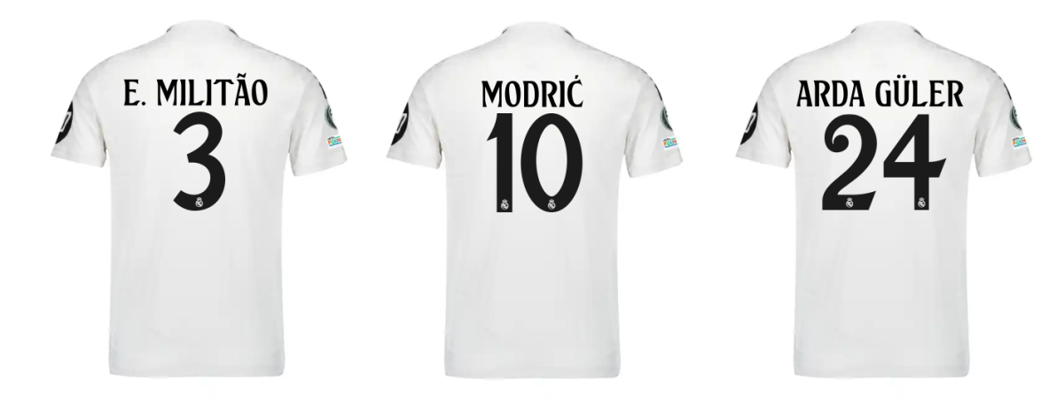 Real Madrid 24-25 kit font