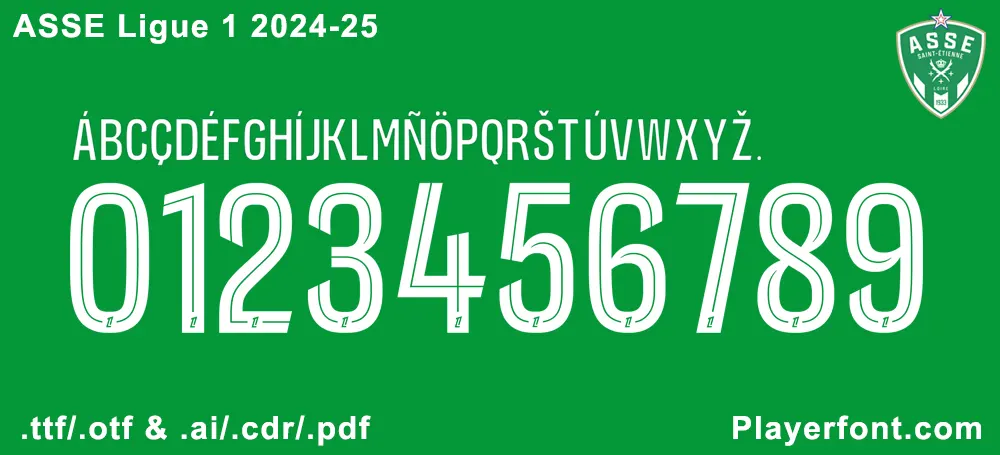 AS Saint-Etienne 24-25 Font Download