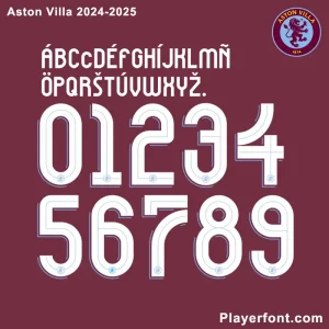 Aston Villa 2024-2025 Font Download