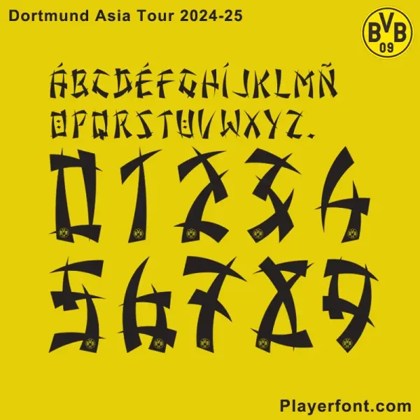 Dortmund Asia Tour 2024-2025 Font Download