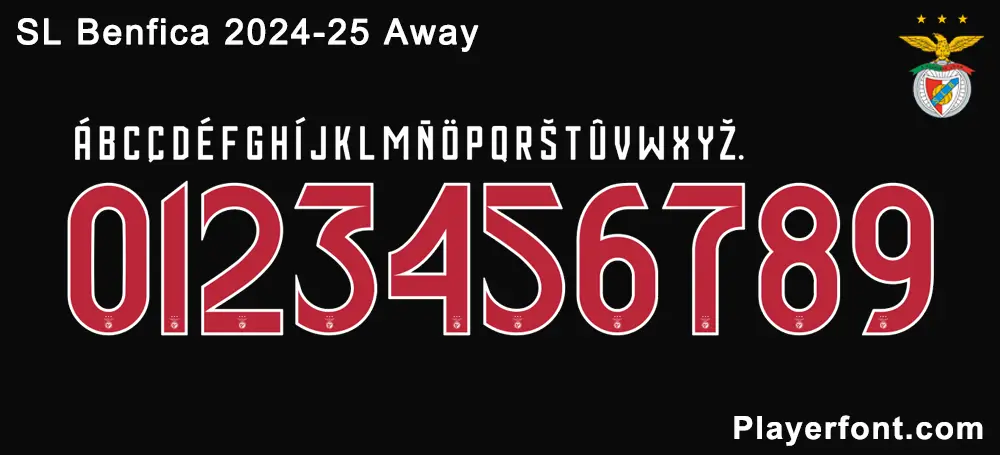 SL Benfica Away Font 24-25