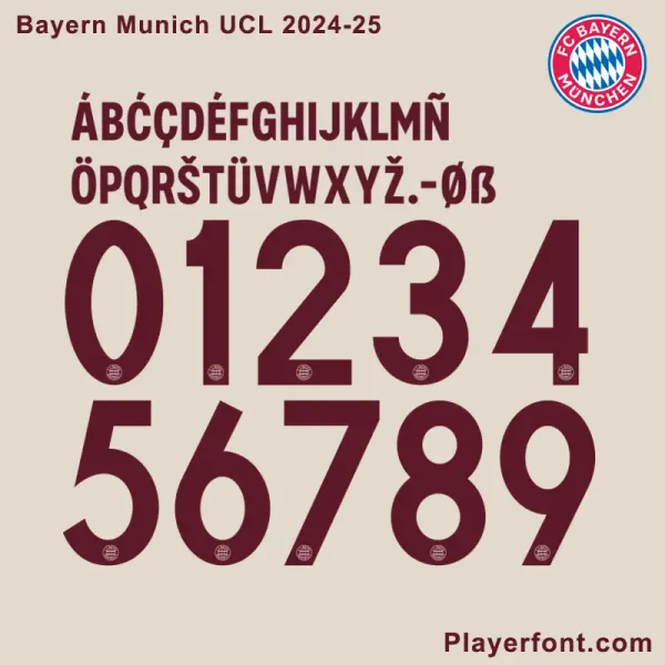 Bayern Munich UCL 2024-2025 Font Download