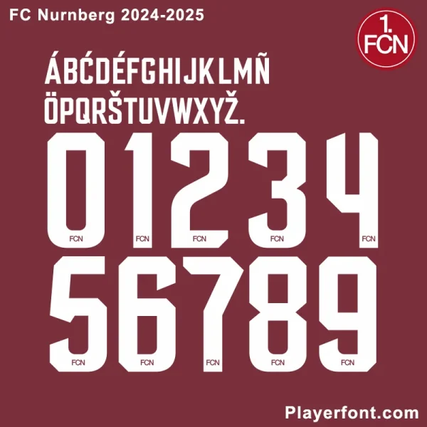 FC Nurnberg 2024-2025 Font Download