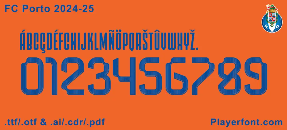 FC Porto UCL 2024-25 Font Download