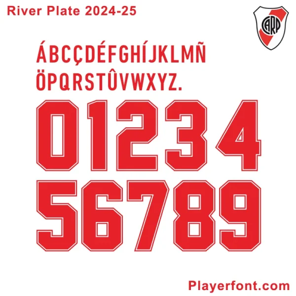 River Plate 2024-2025 Font Download