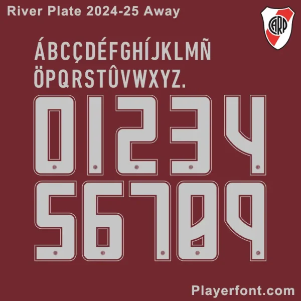 River Plate 2024-2025 Away Font Download