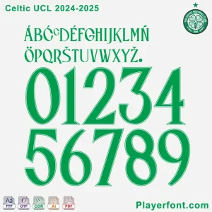 Celtic UCL 2024-2025 Font Kit