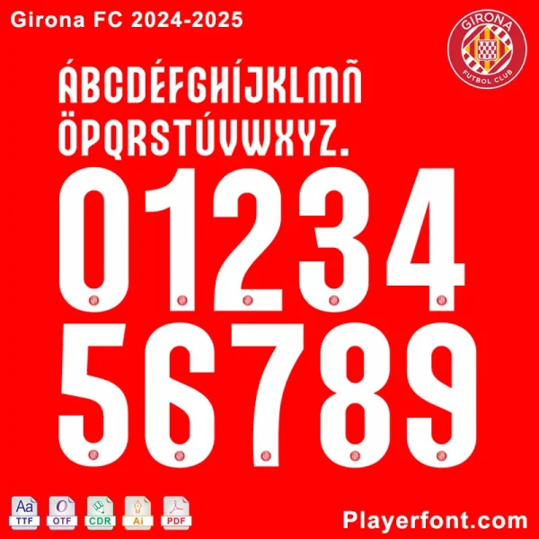 Girona FC 2024-2025 Font Kit Download