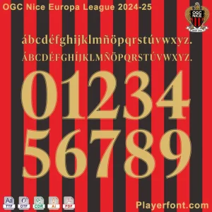 OGC Nice Europa league 2024-2025 font Kit Download.