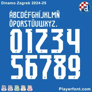 Dinamo Zagreb 2024-2025 font kit download