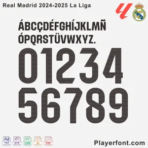 La Liga Real Madrid 2024-2025 Font Kit Download