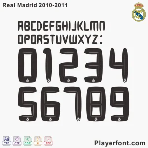 Real madrid 2010-2011 UCL Font Download