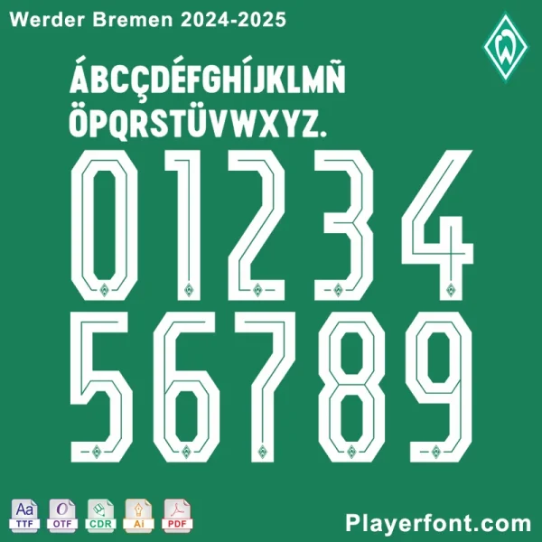 High-quality Werder Bremen 2024-2025 Font Download